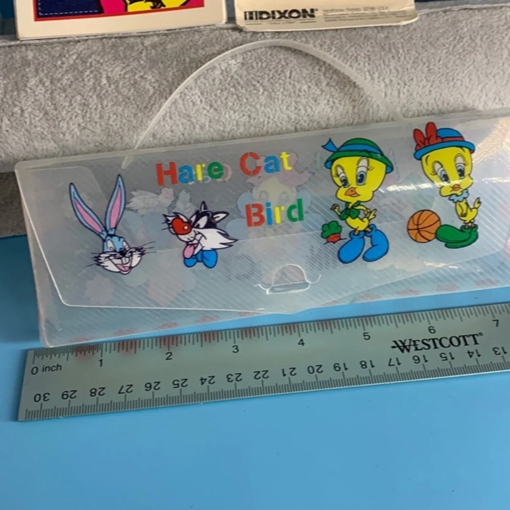 Looney Tunes stationery lot memo book pens pencil holder Sylvester Tweety Bird